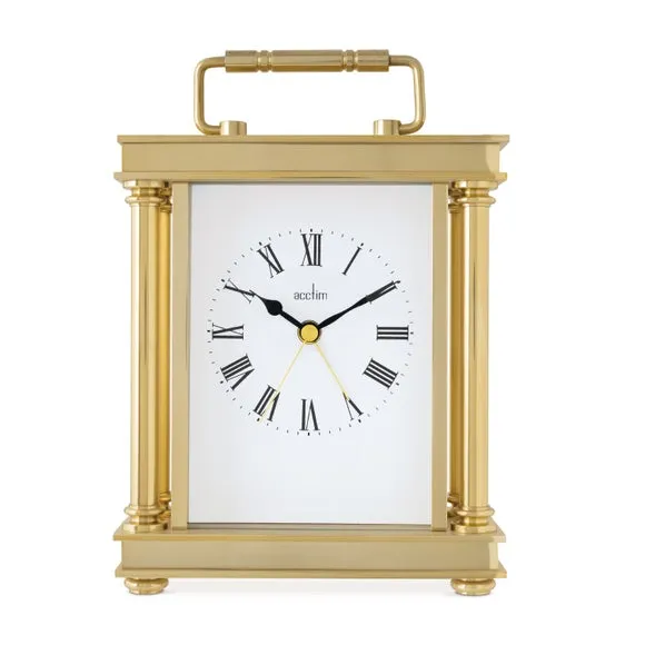 Mantel Clock Roman Numerals - Gold, Metal image