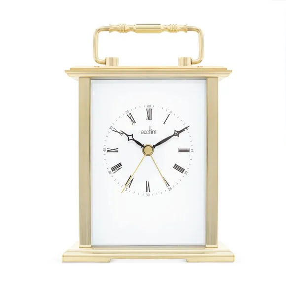 Mantel Clock with Alarm - Gold, Metal image