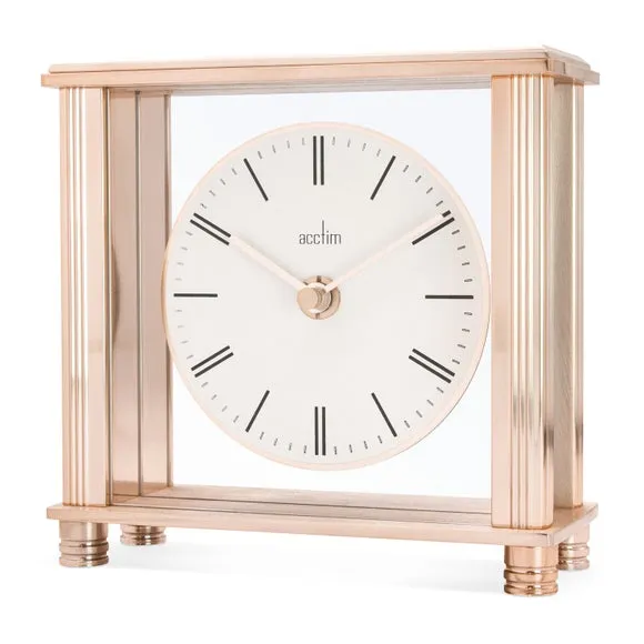 Mantel Clock with Quartz Movement - Rose Gold