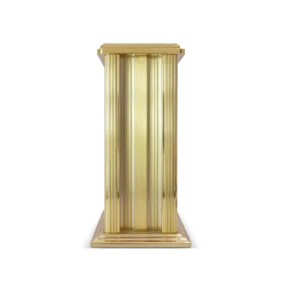 Mantel Clock with Roman Numerals - Brass