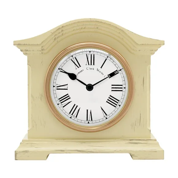 Mantel Clock with Roman Numerals - Buttermilk