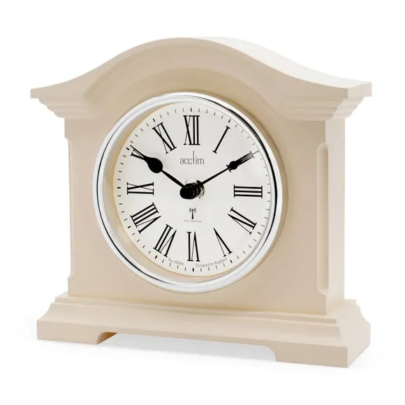 Mantel Clock with Roman Numerals - Cream