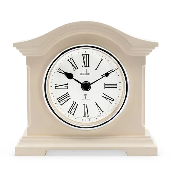 Mantel Clock with Roman Numerals - Cream