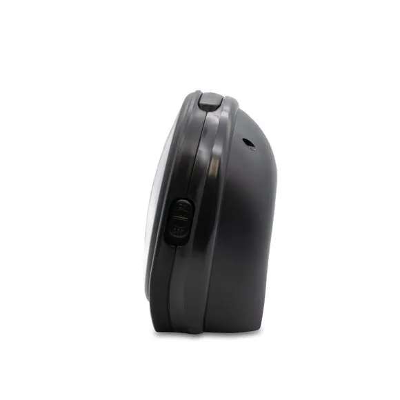 Round Alarm Clock Non-Ticking - Black