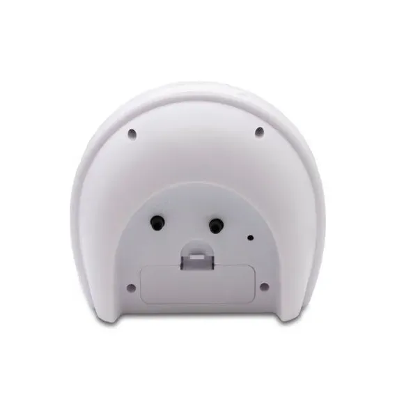 Round Alarm Clock Non-Ticking - White