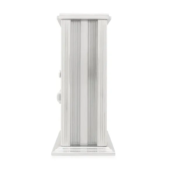 Skeleton Mantel Clock - Silver, Metal