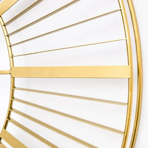 Skeleton Wall Clock Indoor Outdoor - Gold, Metal