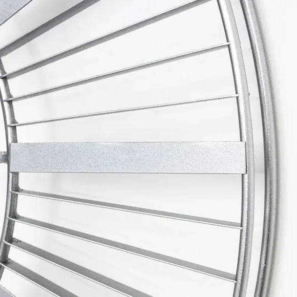 Skeleton Wall Clock Indoor Outdoor - Silver, Metal