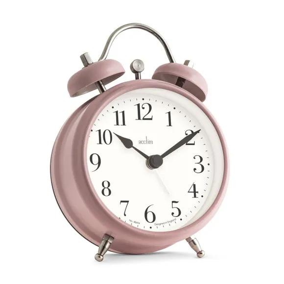 Small Alarm Clock Roman Numerals - Dusty Rose