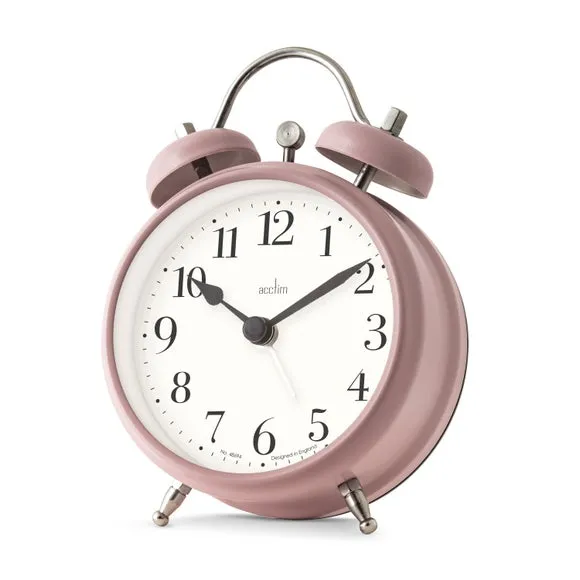 Small Alarm Clock Roman Numerals - Dusty Rose
