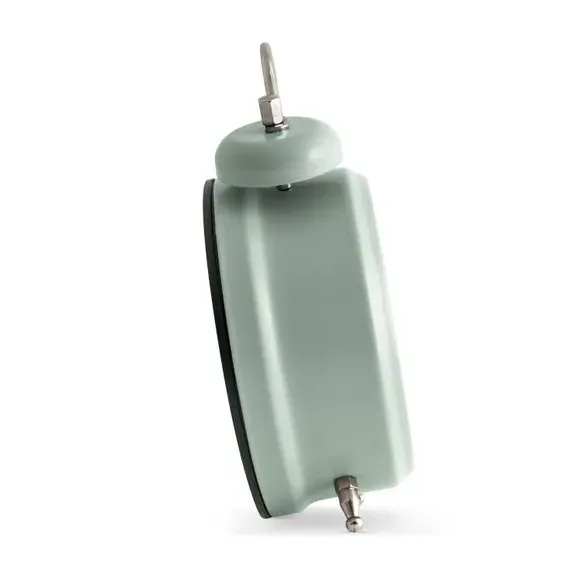 Small Alarm Clock Roman Numerals - Sage, Metal
