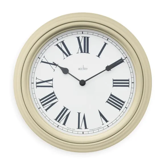 Traditional Wall Clock - Cream, Plastic image