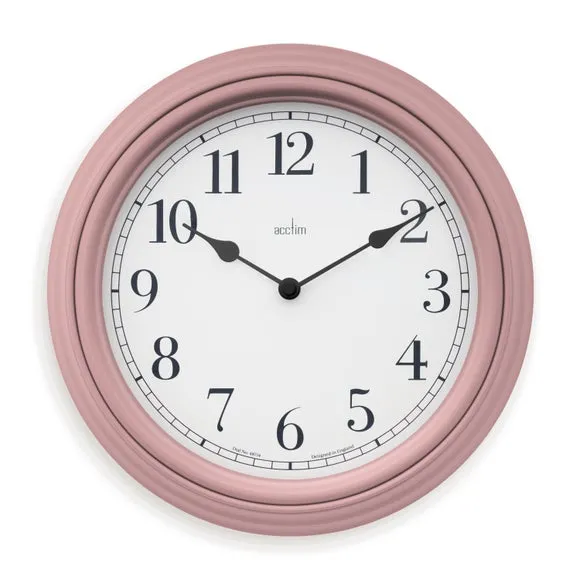 Traditional Wall Clock - Dusty Rose, Plastic