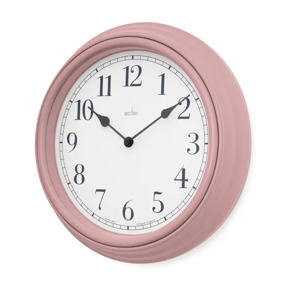 Traditional Wall Clock - Dusty Rose, Plastic