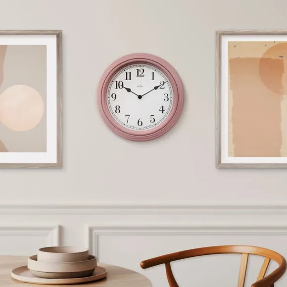 Traditional Wall Clock - Dusty Rose, Plastic