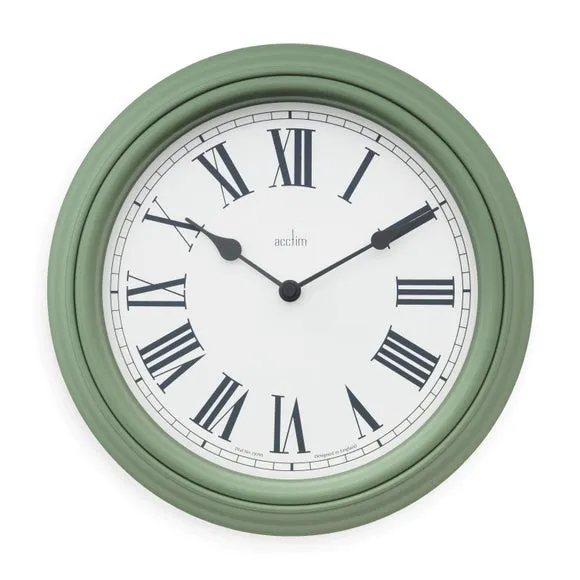 Traditional Wall Clock - Sage, Plastic