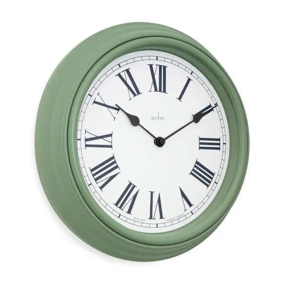 Traditional Wall Clock - Sage, Plastic