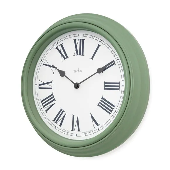 Traditional Wall Clock - Sage, Plastic