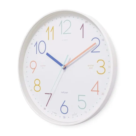 Wall Clock with Learning Display - Multicolor