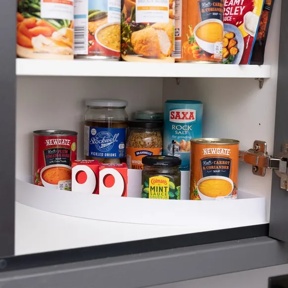 3-Tier Corner Storage Shelf - White, Plastic