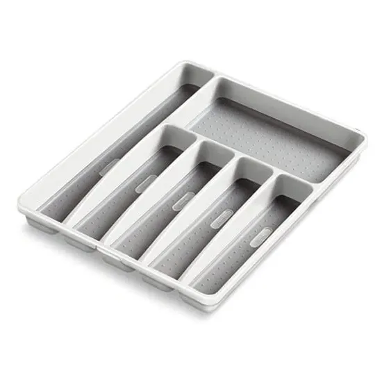 6-Compartment Drawer Organiser - White, Plastic image