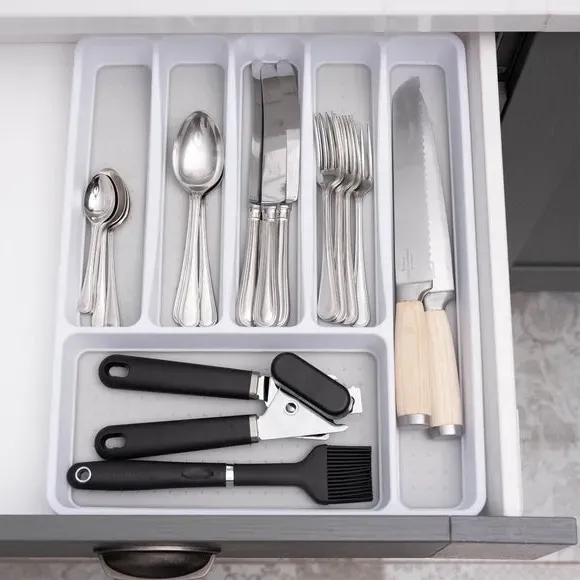 6-Part Drawer Organiser - White image