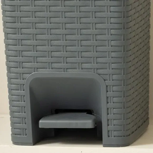 6L Pedal Bin with Inner Bucket - Charcoal, Rattan