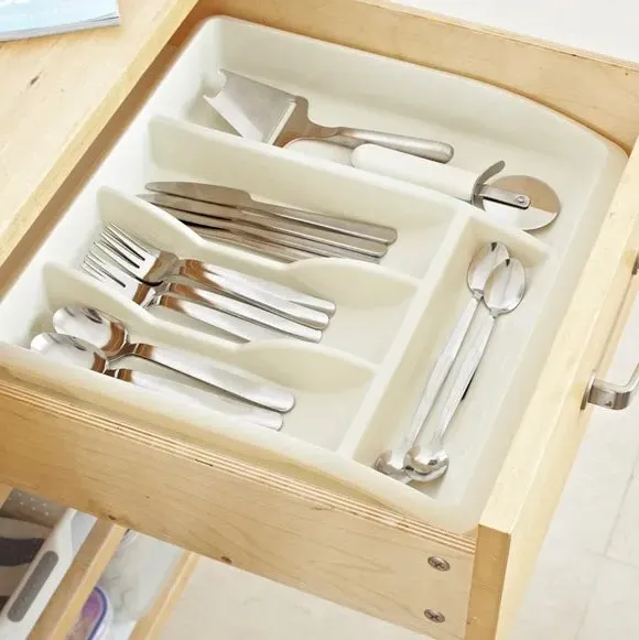 Drawer Organiser with Compartments - Cream image