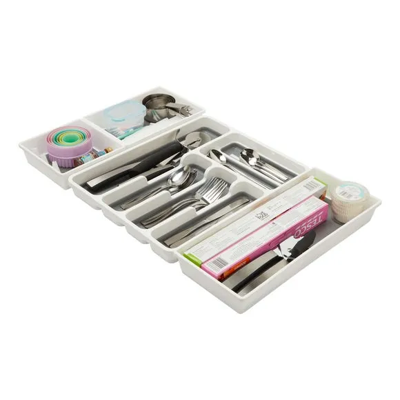 Extendable Drawer Organiser - White