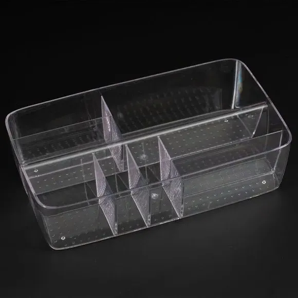 Large Organiser Tray with 8 Compartments - Clear