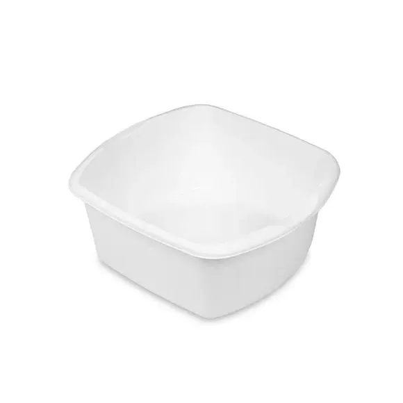 Rectangular Washing Up Bowl - White, Plastic