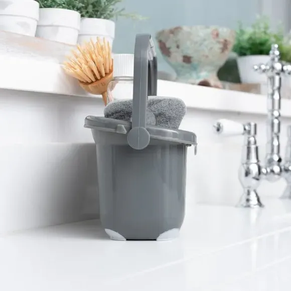 Sink Caddy with Handle - Grey, Metallic
