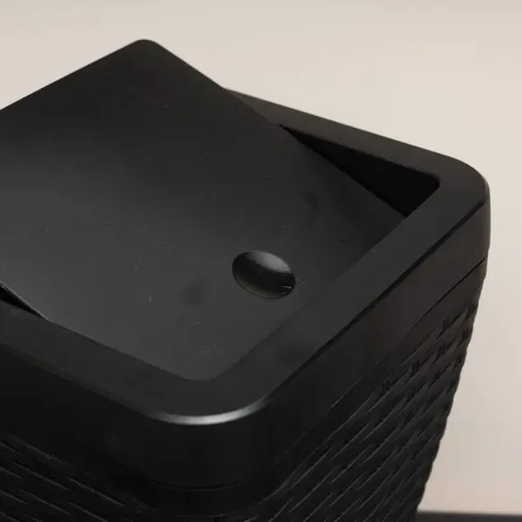 Toilet Brush & Bin Set - Black, Rattan