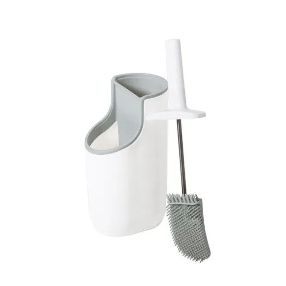 Toilet Brush with Cleaner Compartment - White