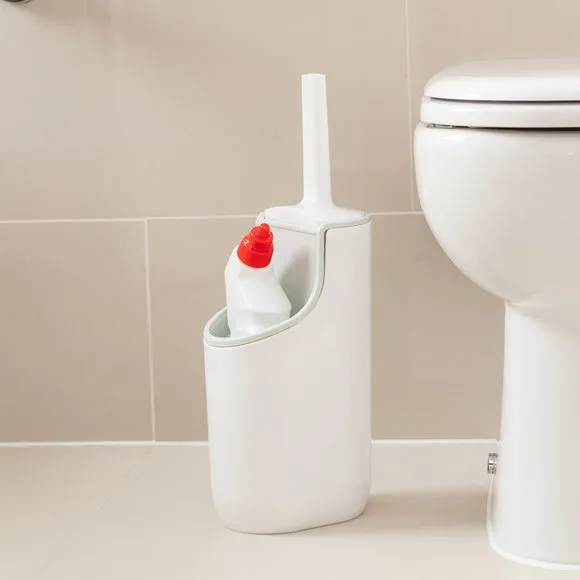 Toilet Brush with Cleaner Compartment - White image