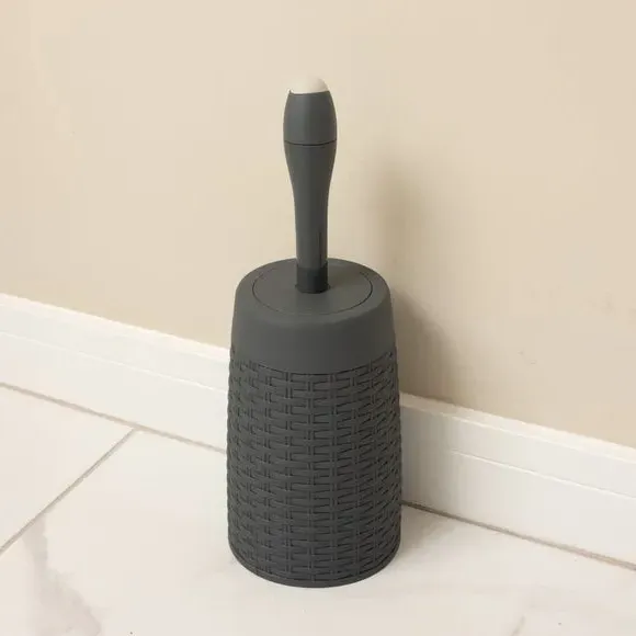 Toilet Brush with Dispenser - Charcoal, Rattan