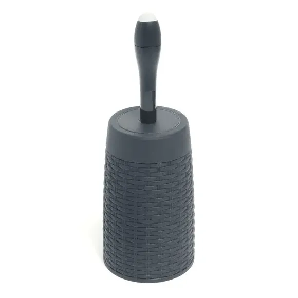 Toilet Brush with Dispenser - Charcoal, Rattan
