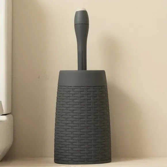 Toilet Brush with Dispenser - Charcoal, Rattan image