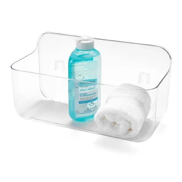 Wall Caddy with Adhesive Mount - Clear, Acrylic