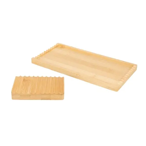 Soap Dish Caddy Set - Natural, Bamboo