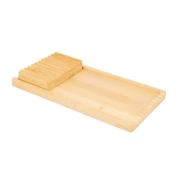 Soap Dish Caddy Set - Natural, Bamboo image