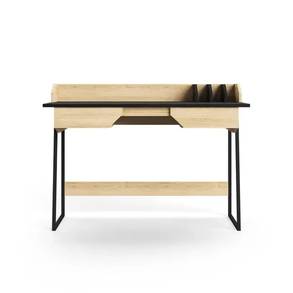 2-Drawer Desk with Storage - Natural
