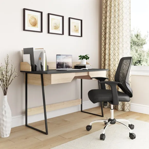 2-Drawer Desk with Storage - Natural image