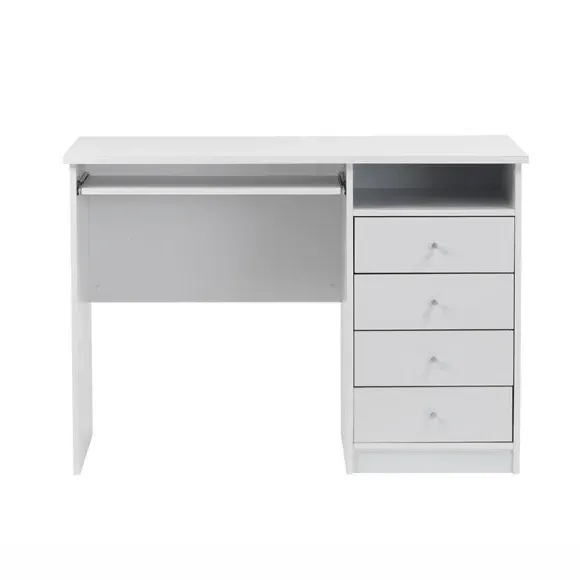 Compact Desk with Storage - White image