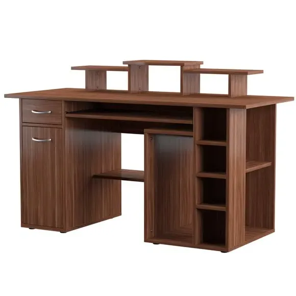 Computer Desk with Storage - Walnut image