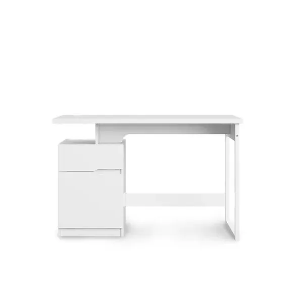 Desk with Storage - White