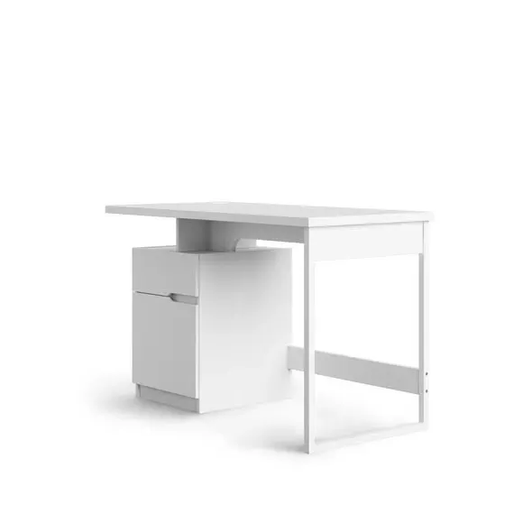 Desk with Storage - White