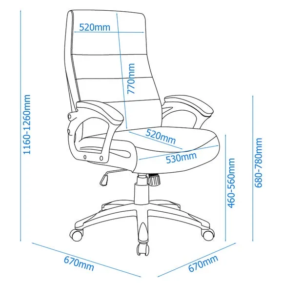 Executive Chair with Tilt Control - Brown, Leather