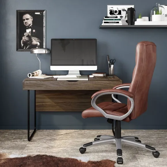 Executive Chair with Tilt Control - Brown, Leather