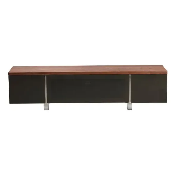 Extra Wide TV Unit with Glass Doors - Grey